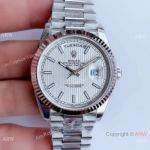 NEW Upgraded Swiss Rolex Day Date II 3255 Vertical White Dial Watch V3